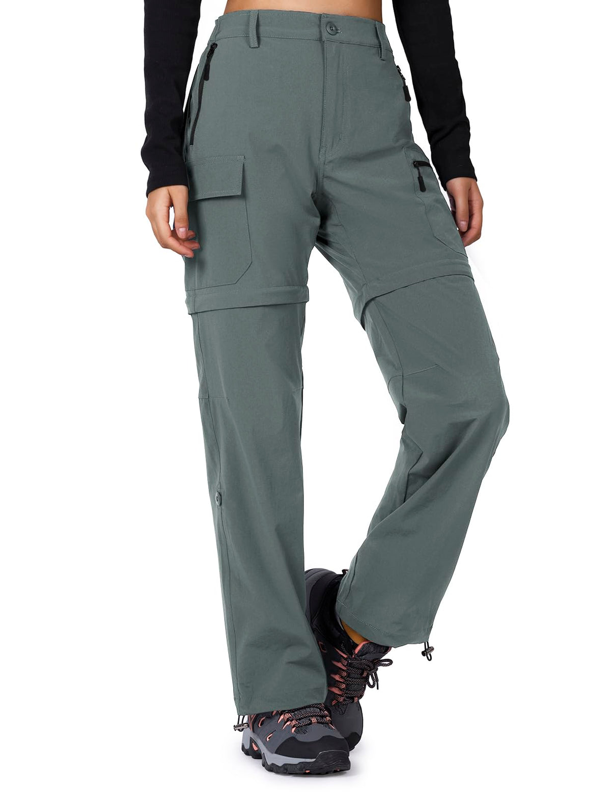 Cycorld Women's Convertible Hiking Pants Lightweight | Breathable, Quick Dry, Water Resistant, Stretch, 3-in-1, Zip off, All-Weather Adaptable, Ideal for Outdoor, Travel & Daily