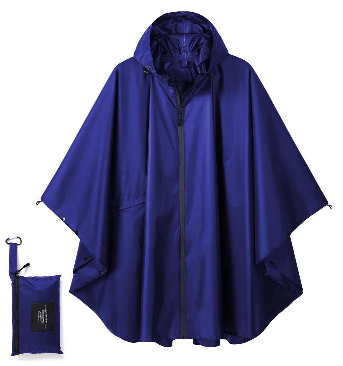 Fashion Hooded Rain Poncho Waterproof Raincoat Jacket with pocket for Women/Men/Adult