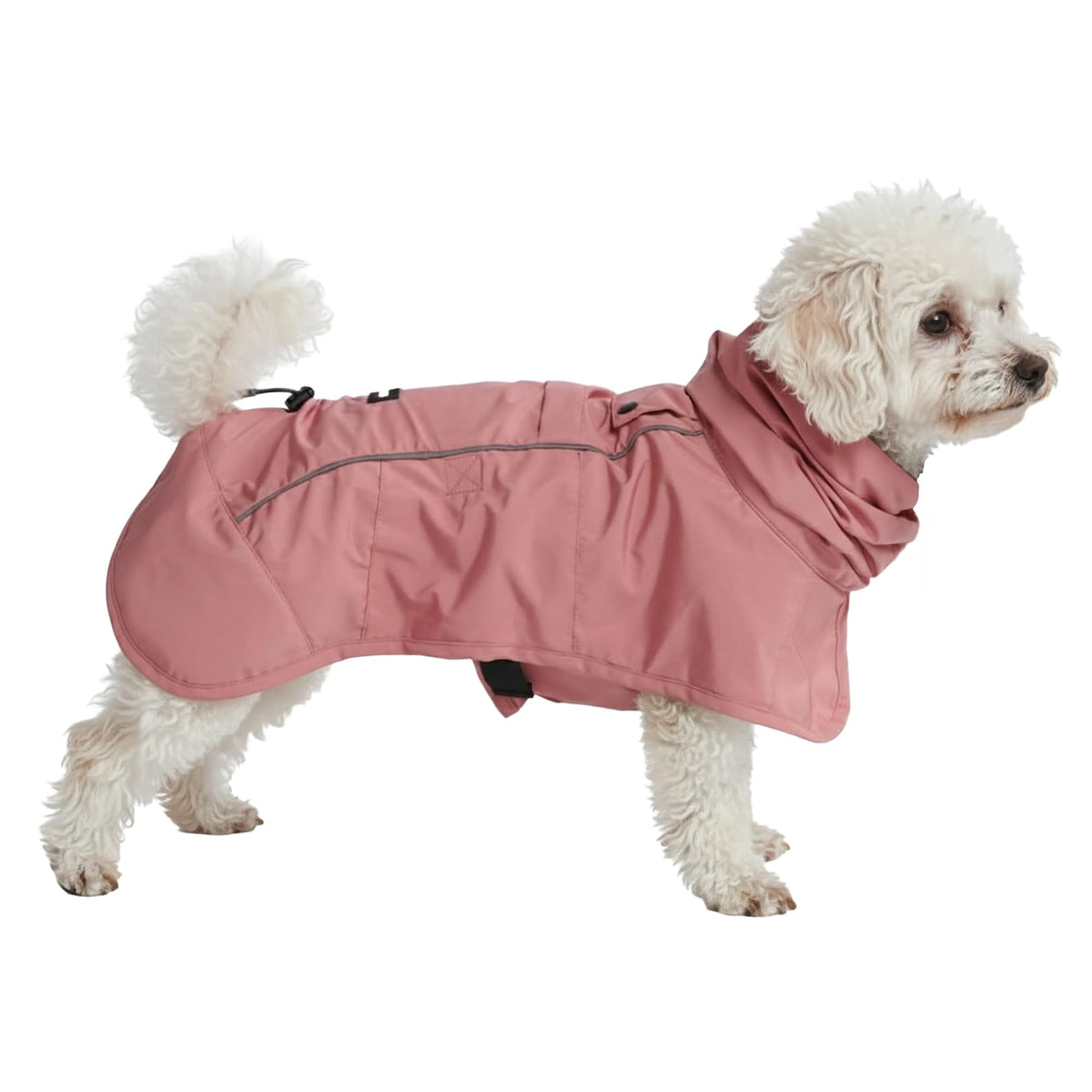 Spark Paws Dog Raincoat - Waterproof Rain Jacket w/Hood, Full Coverage | Waterproof Coat Covers Full Body incl. Belly - Reflective, Covered Harness Holes, Lightweight, Small, Medium & Large Dogs