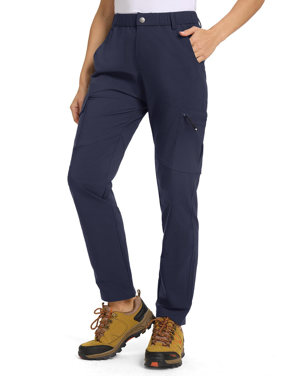 TBMPOY Women's Hiking Cargo Pants Lightweight Water Resistant Quick Dry Fishing Camping Travel Work Pant with 6 Pockets