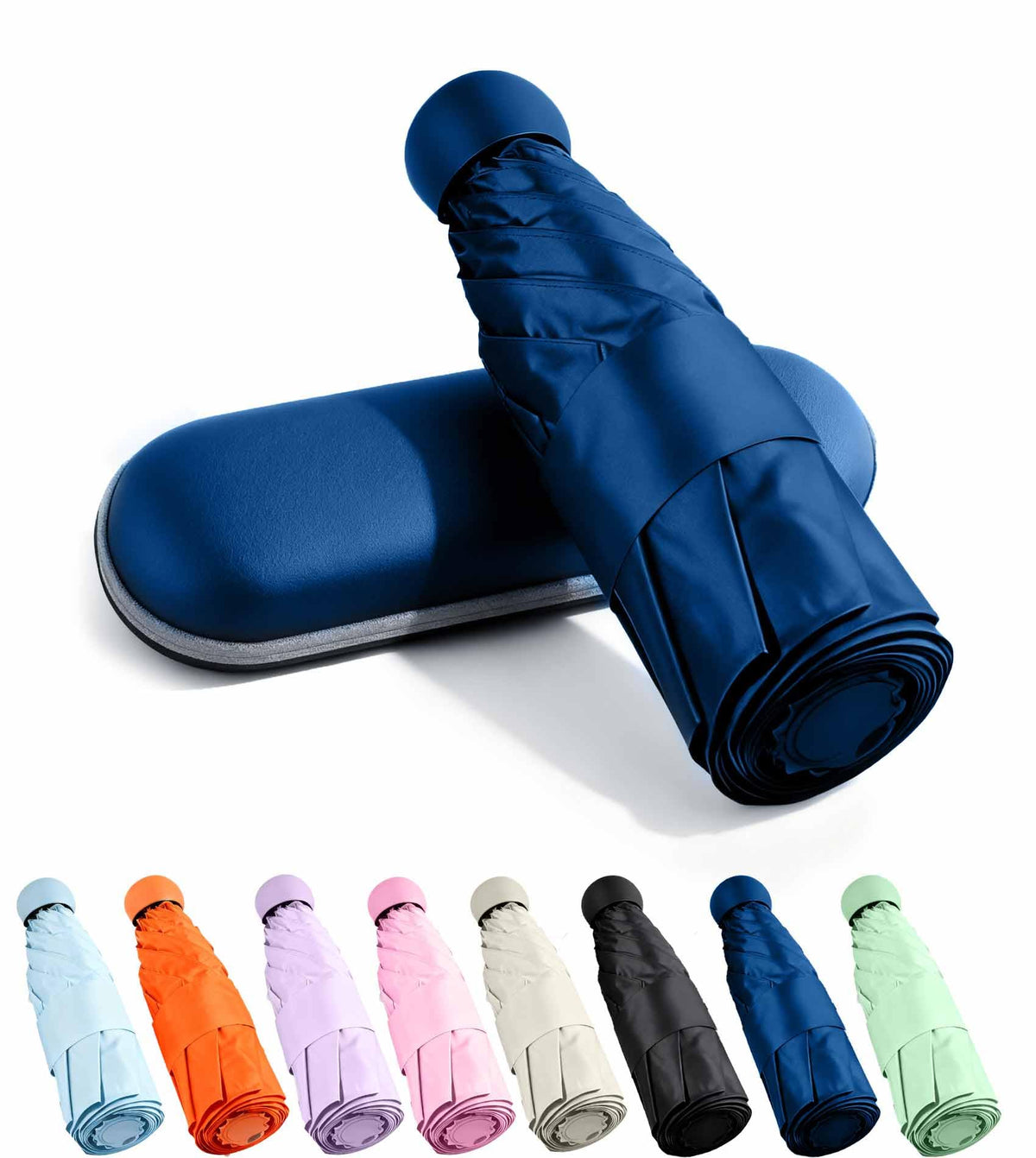 MRTLLOA Travel Essentials Mini/Compact Umbrella for Purse | Small Lightweight, UV Sun Protection, Tiny Umbrella for Men and Women