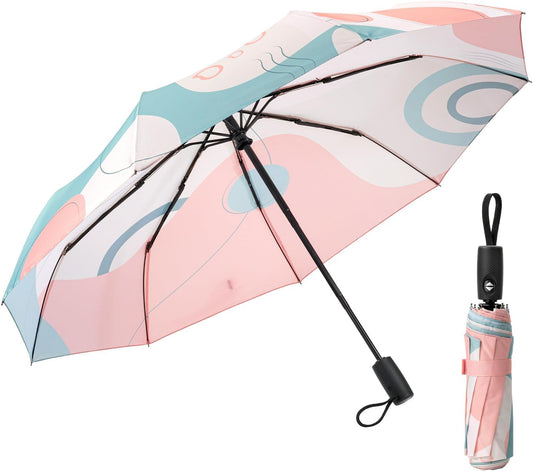 Mr. Pen- Windproof Travel Umbrella, Small Water-Resistant Automatic Folding Umbrella for Rain and Sun, Light, Compact and Portable for Women & Men, Fits Car & Backpack