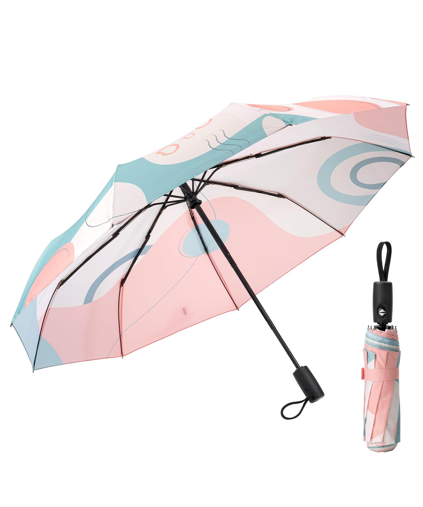 Mr. Pen- Windproof Travel Umbrella, Small Water-Resistant Automatic Folding Umbrella for Rain and Sun, Light, Compact and Portable for Women & Men, Fits Car & Backpack