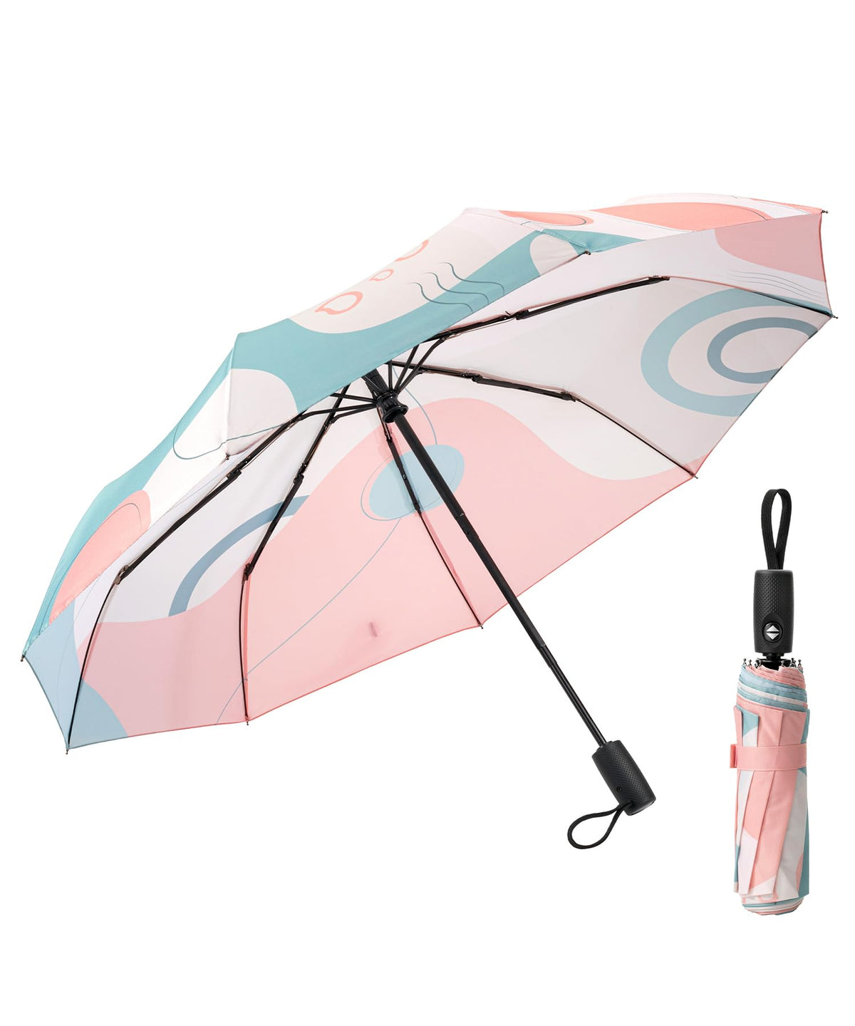 Mr. Pen- Windproof Travel Umbrella, Small Water-Resistant Automatic Folding Umbrella for Rain and Sun, Light, Compact and Portable for Women & Men, Fits Car & Backpack