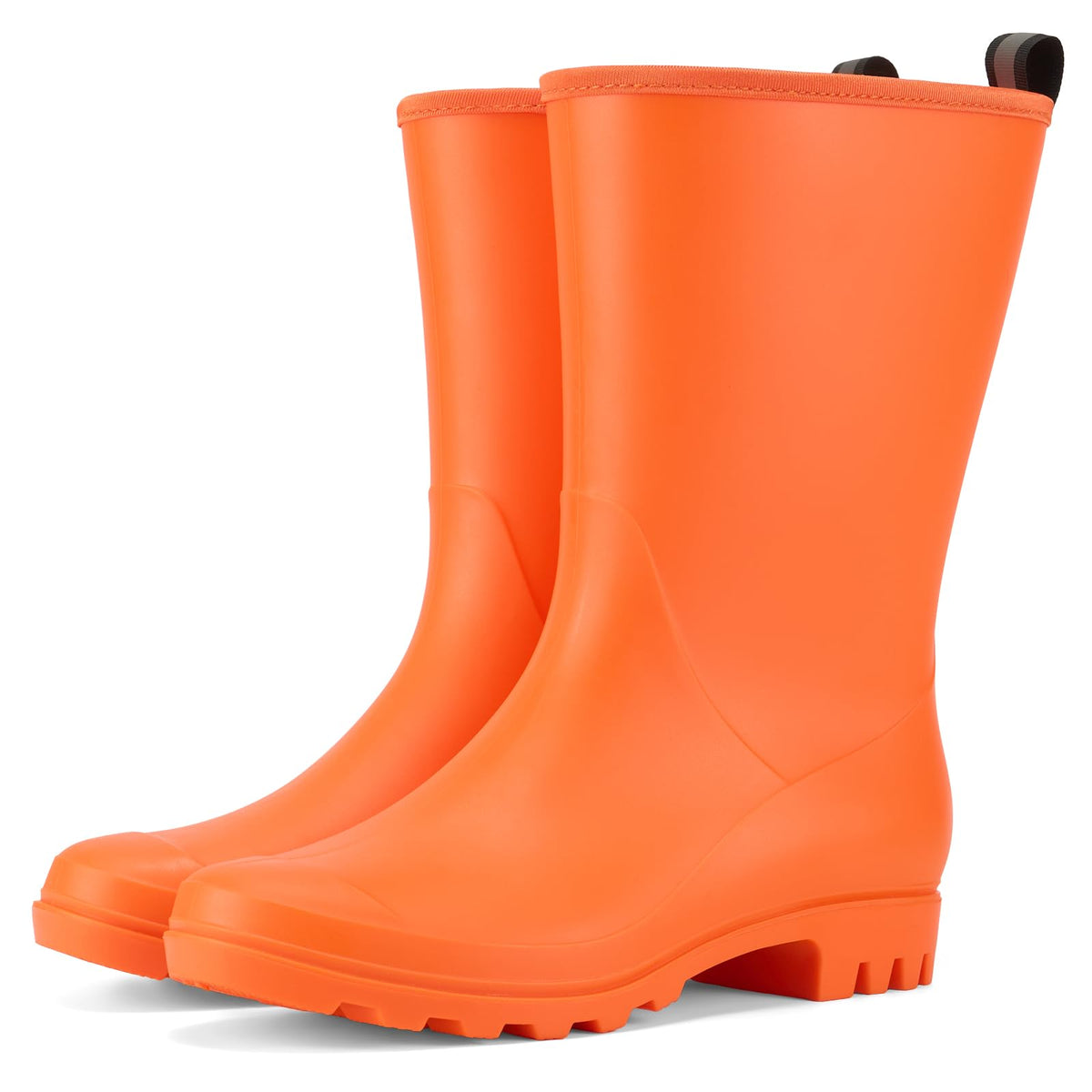 HISEA Women Rubber Boots Wide Calf Rain Boots | Seamless Matte Surface Waterproof PVC Rubber Rain Shoes for Farm Barn Garden Outdoor Work