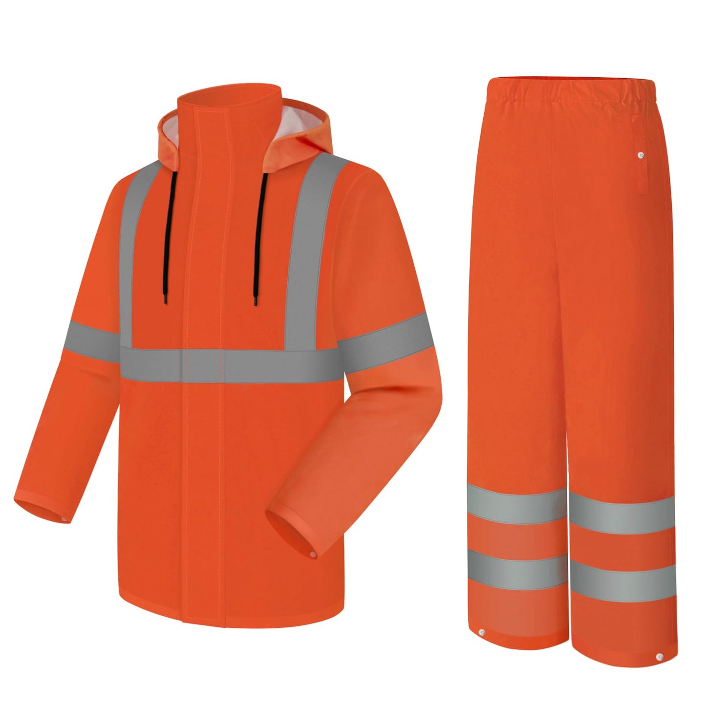 High Visibility Rain Pants, Hi Vis Rain Gear, Yellow, 4XL-5XL | High Vis Reflective Rain Pants for Men Women, Light Weight Safety Work Rain Gear for Outdoor Activities, Waterproof