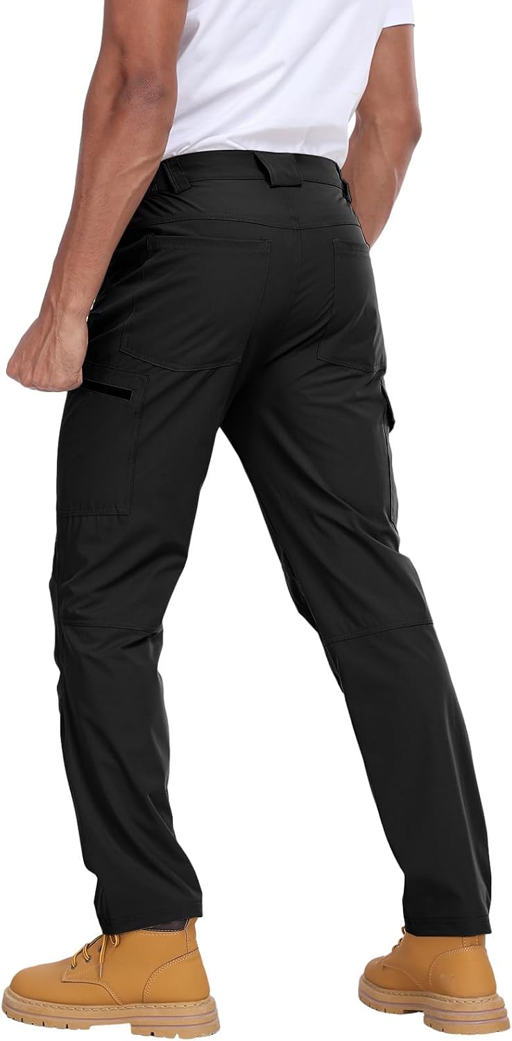Mens Work Pants Hiking Cargo Waterproof Breathable Lightweight Stretch Quick Dry Outdoor Summer Pants
