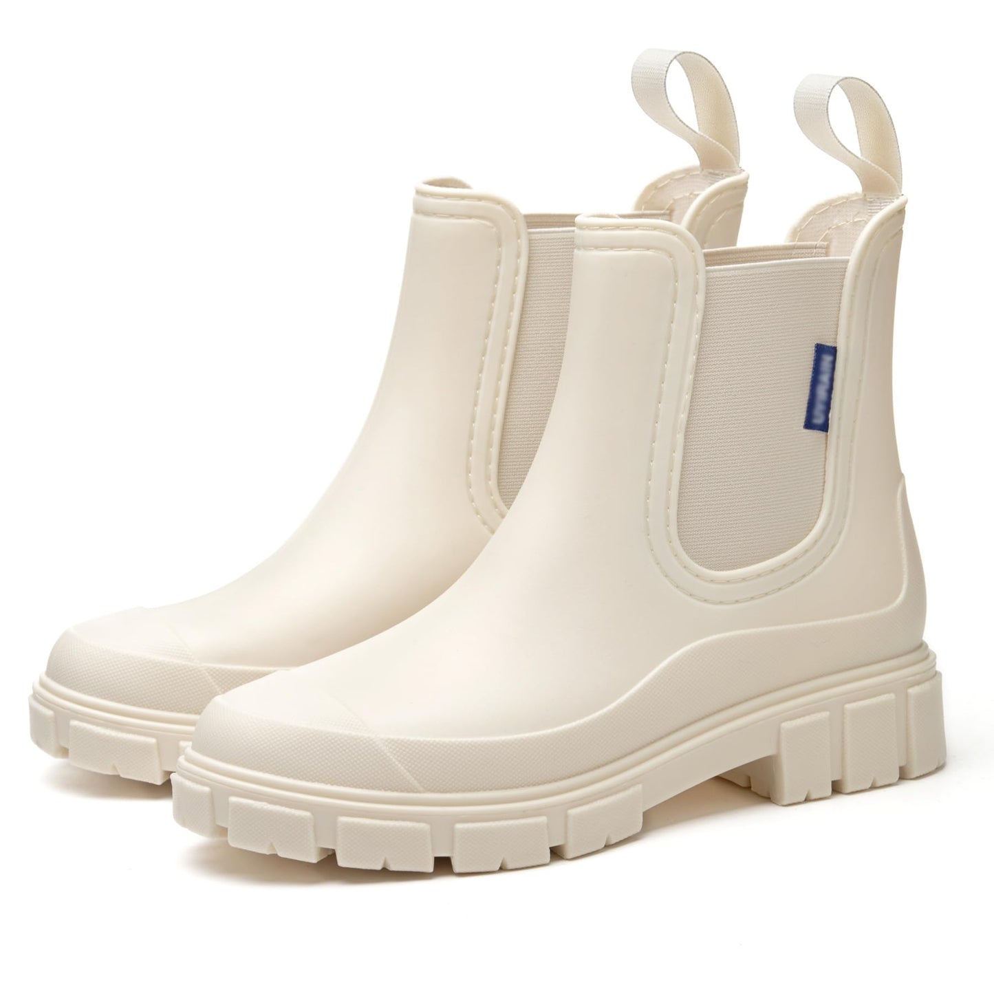 XZV Rain Boots Women Short Ankle Chelsea Boots | Womens Rubber Garden Shoes, Fashion Work Booties, Waterproof, Lightweight, Non Slip, Slip On