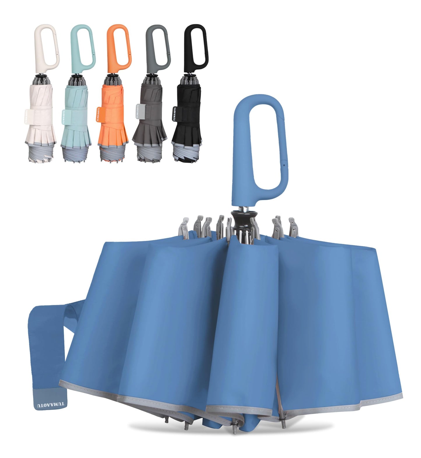 QWB Inverted Umbrella With Auto Open Close Windproof Compact Travel