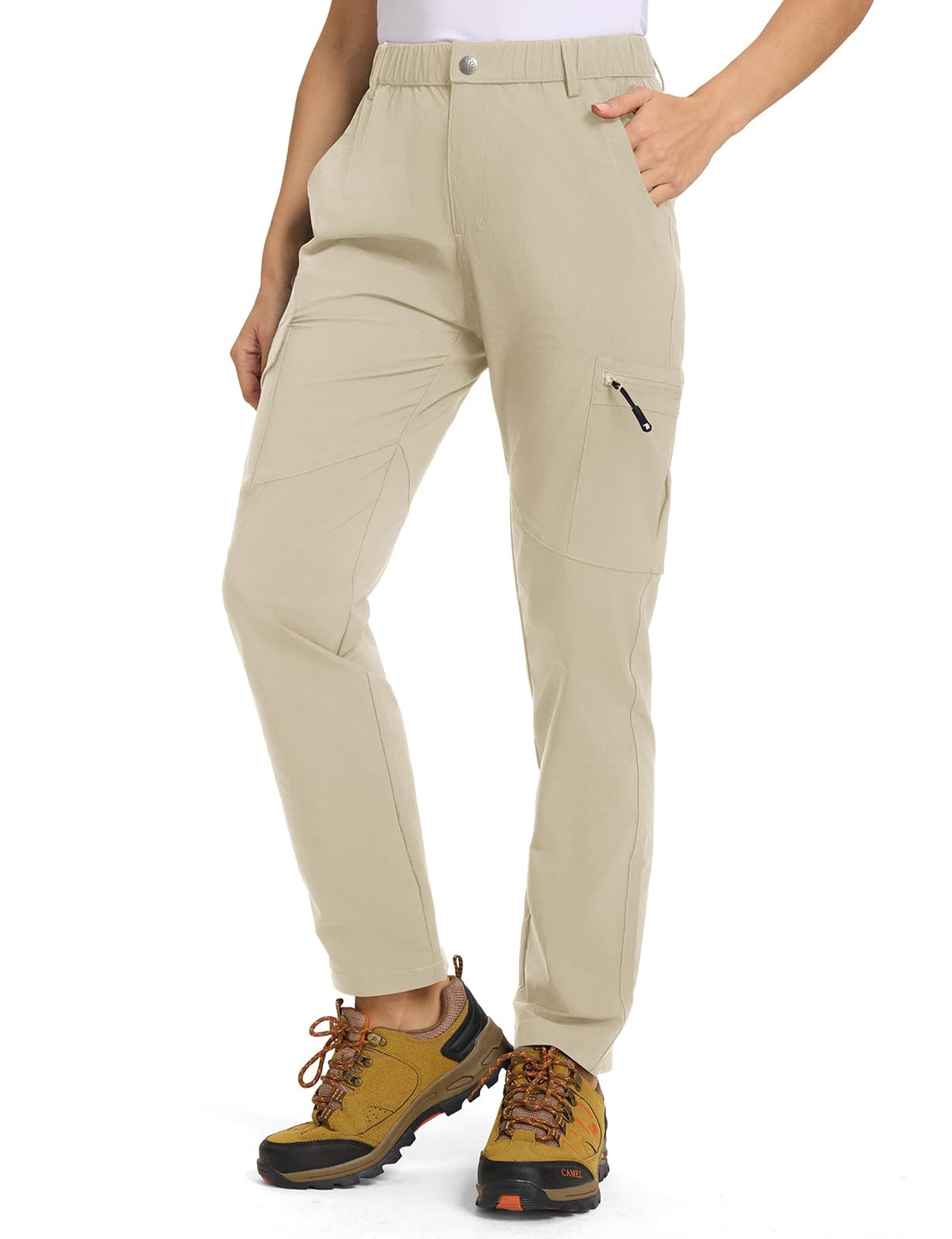 TBMPOY Women's Hiking Cargo Pants Lightweight Water Resistant Quick Dry Fishing Camping Travel Work Pant with 6 Pockets