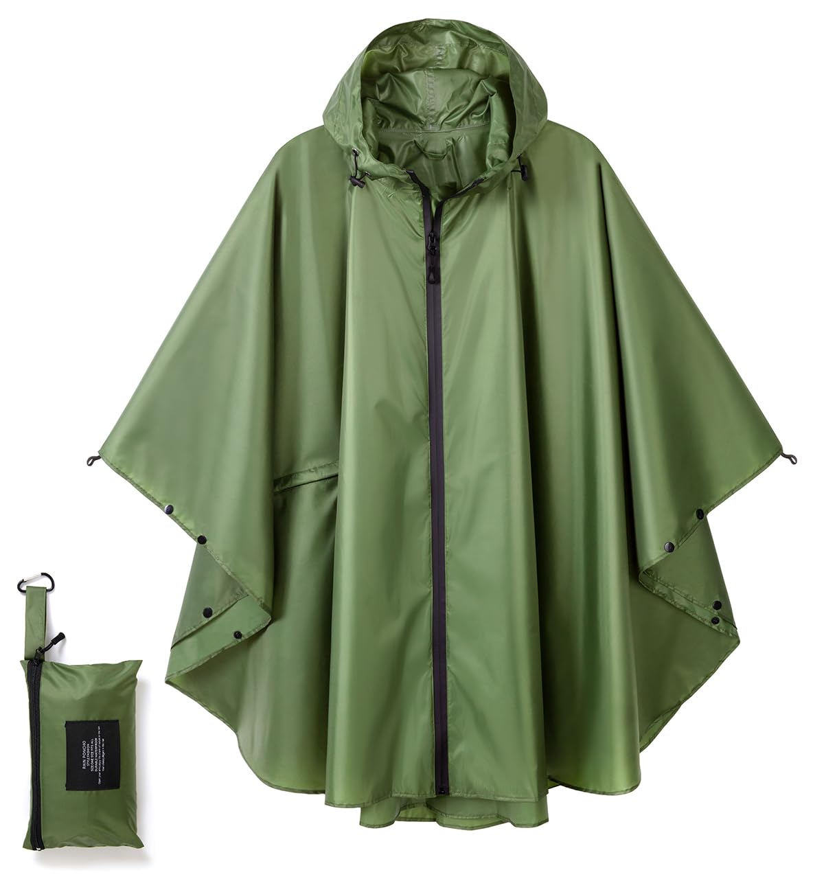 Fashion Hooded Rain Poncho Waterproof Raincoat Jacket with pocket for Women/Men/Adult