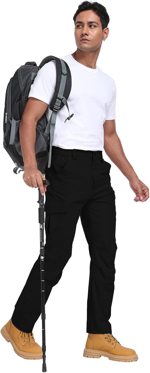 Mens Work Pants Hiking Cargo Waterproof Breathable Lightweight Stretch Quick Dry Outdoor Summer Pants