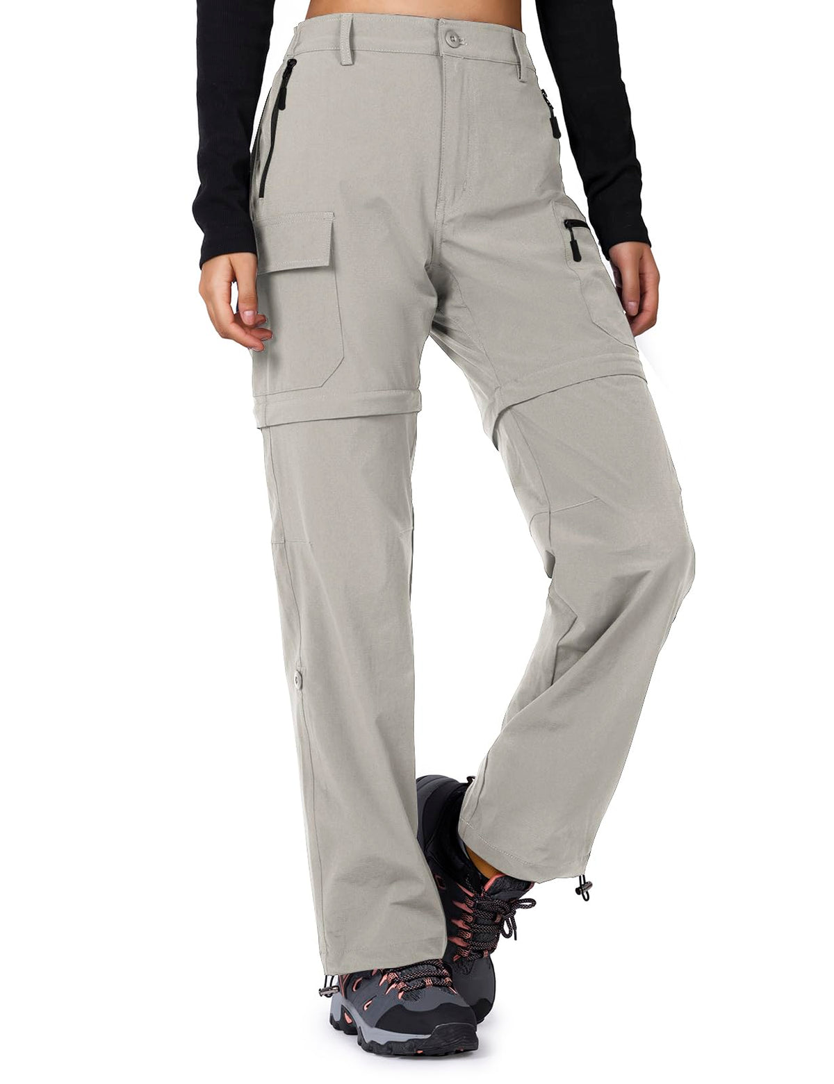 Cycorld Women's Convertible Hiking Pants Lightweight | Breathable, Quick Dry, Water Resistant, Stretch, 3-in-1, Zip off, All-Weather Adaptable, Ideal for Outdoor, Travel & Daily