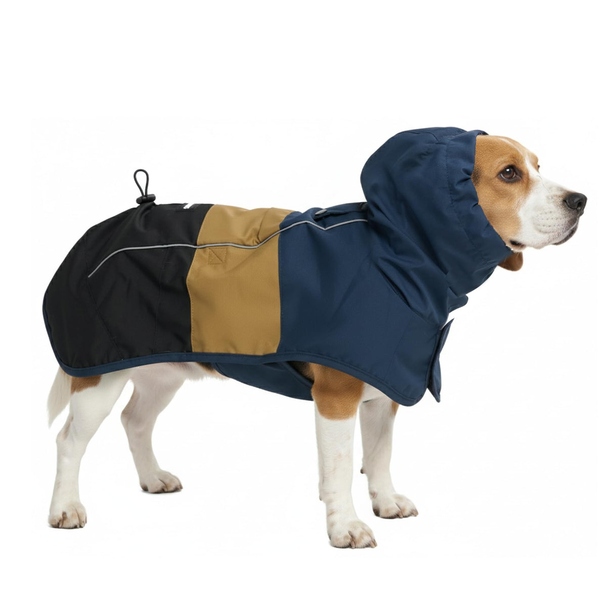 Spark Paws Dog Raincoat - Waterproof Rain Jacket w/Hood, Full Coverage | Waterproof Coat Covers Full Body incl. Belly - Reflective, Covered Harness Holes, Lightweight, Small, Medium & Large Dogs