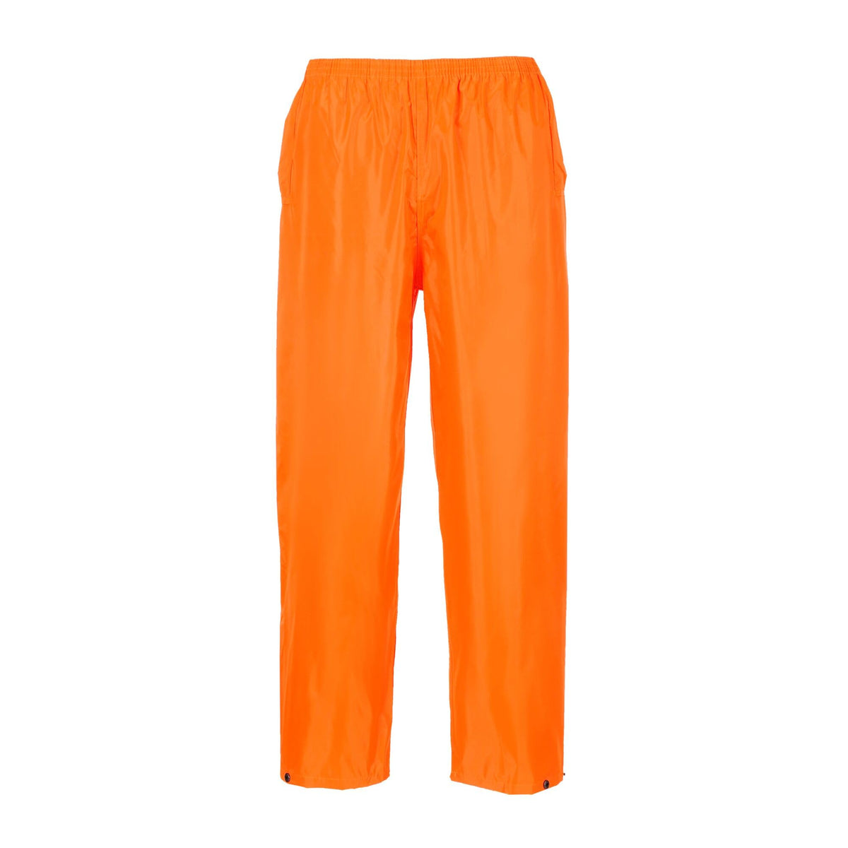 Portwest S441 Rain Trousers Machine Washable Waterproof Fabric Sealed Seams | Black, Small, 100% Polyester, Reach Compliant PVC Coating, Fully Elasticated Waistband, Side Access Openings, Sun Protection