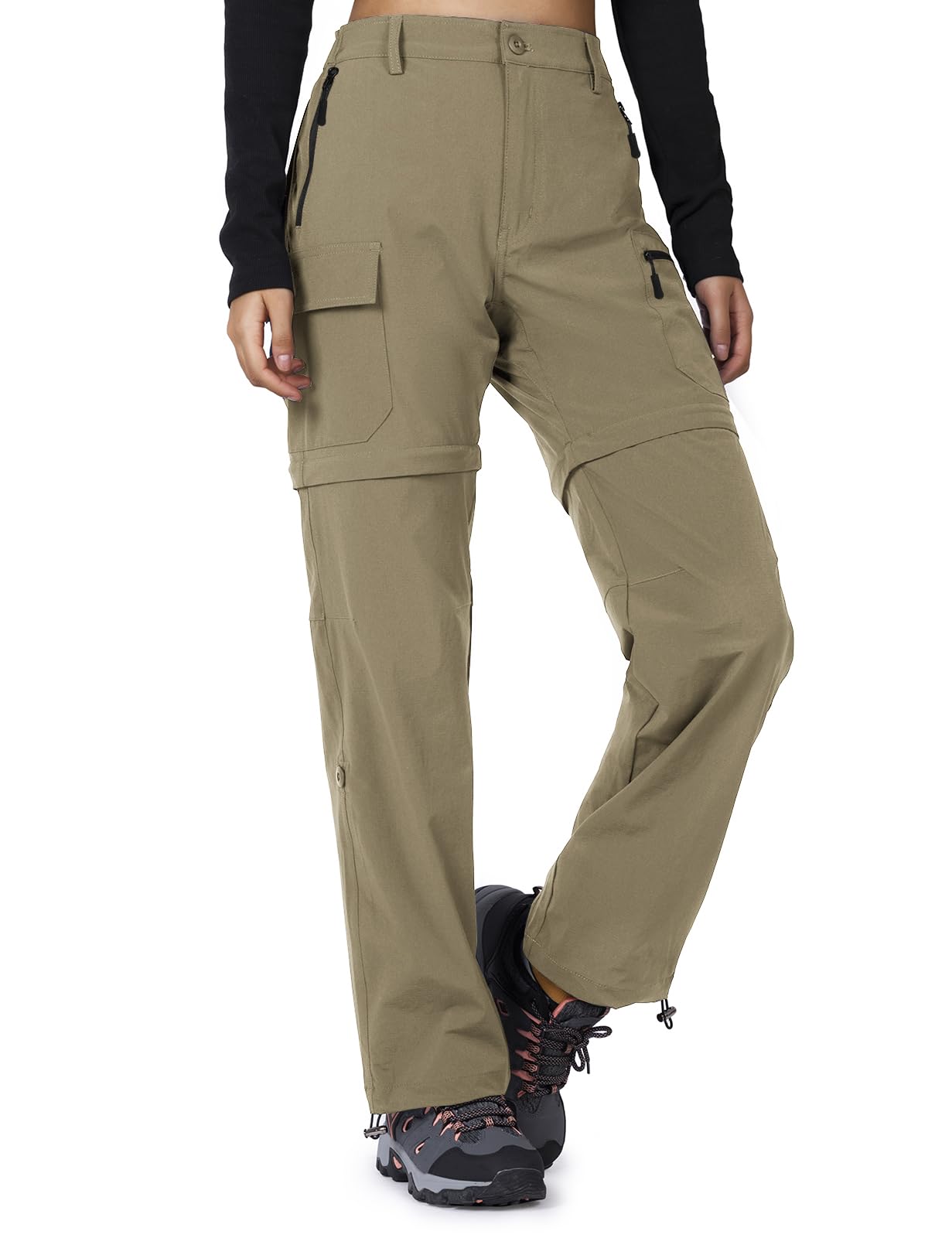 Cycorld Women's Convertible Hiking Pants Lightweight | Breathable, Quick Dry, Water Resistant, Stretch, 3-in-1, Zip off, All-Weather Adaptable, Ideal for Outdoor, Travel & Daily