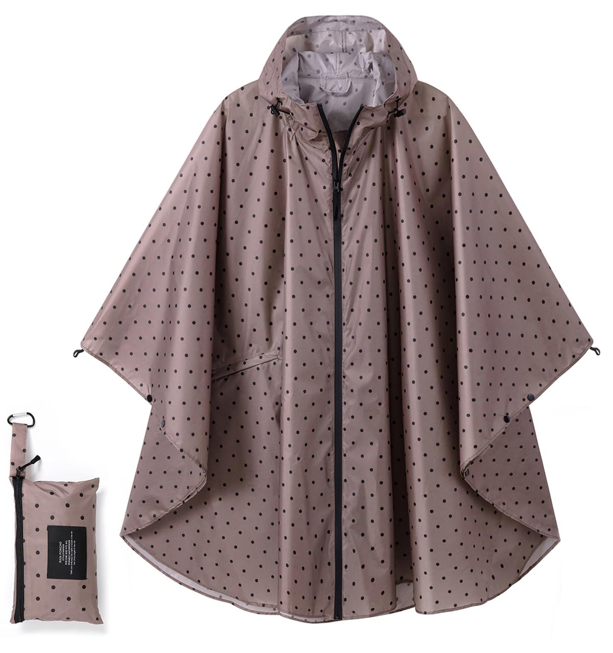 Fashion Hooded Rain Poncho Waterproof Raincoat Jacket with pocket for Women/Men/Adult