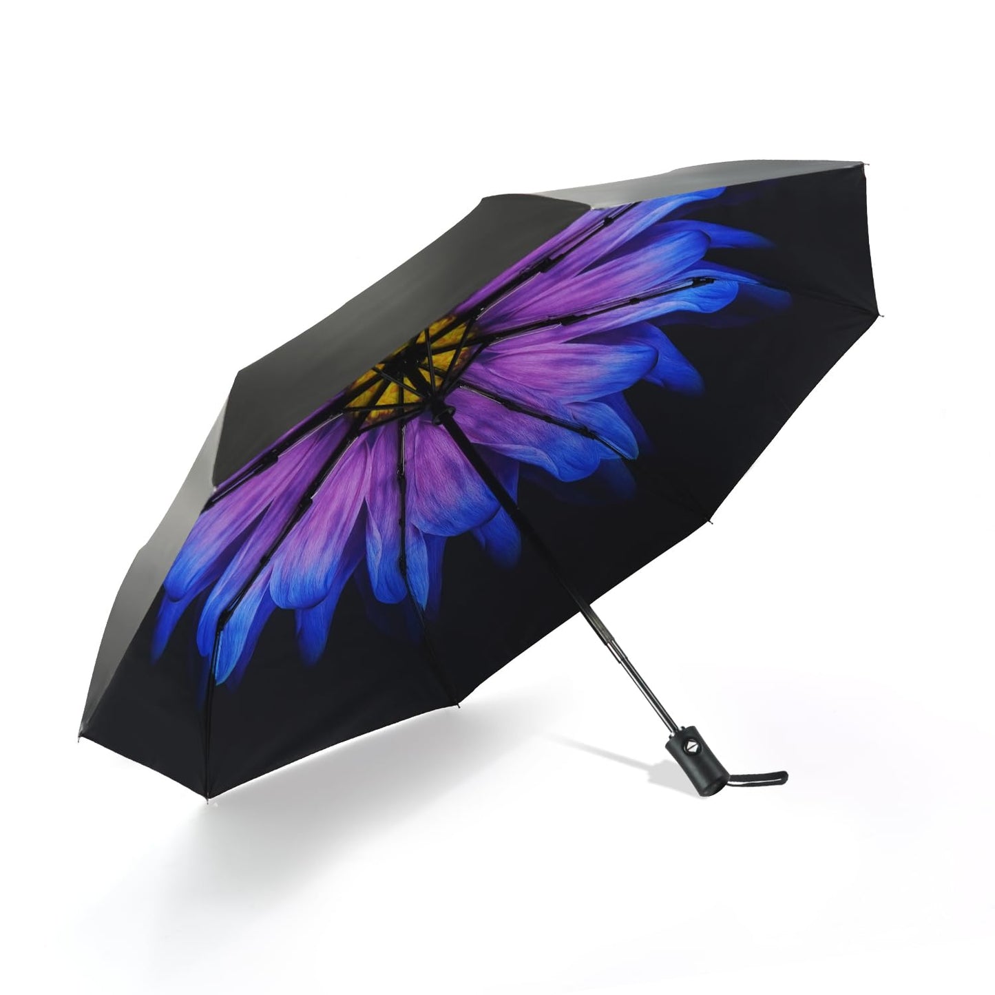 SY COMPACT Travel Umbrella - Windproof Automatic Compact Umbrellas for Rain | Small & Portable, UV Sun Protection, 11" Folded Travel Size, Fits in Backpack & Car, for Walking & Commutes, Factory Direct