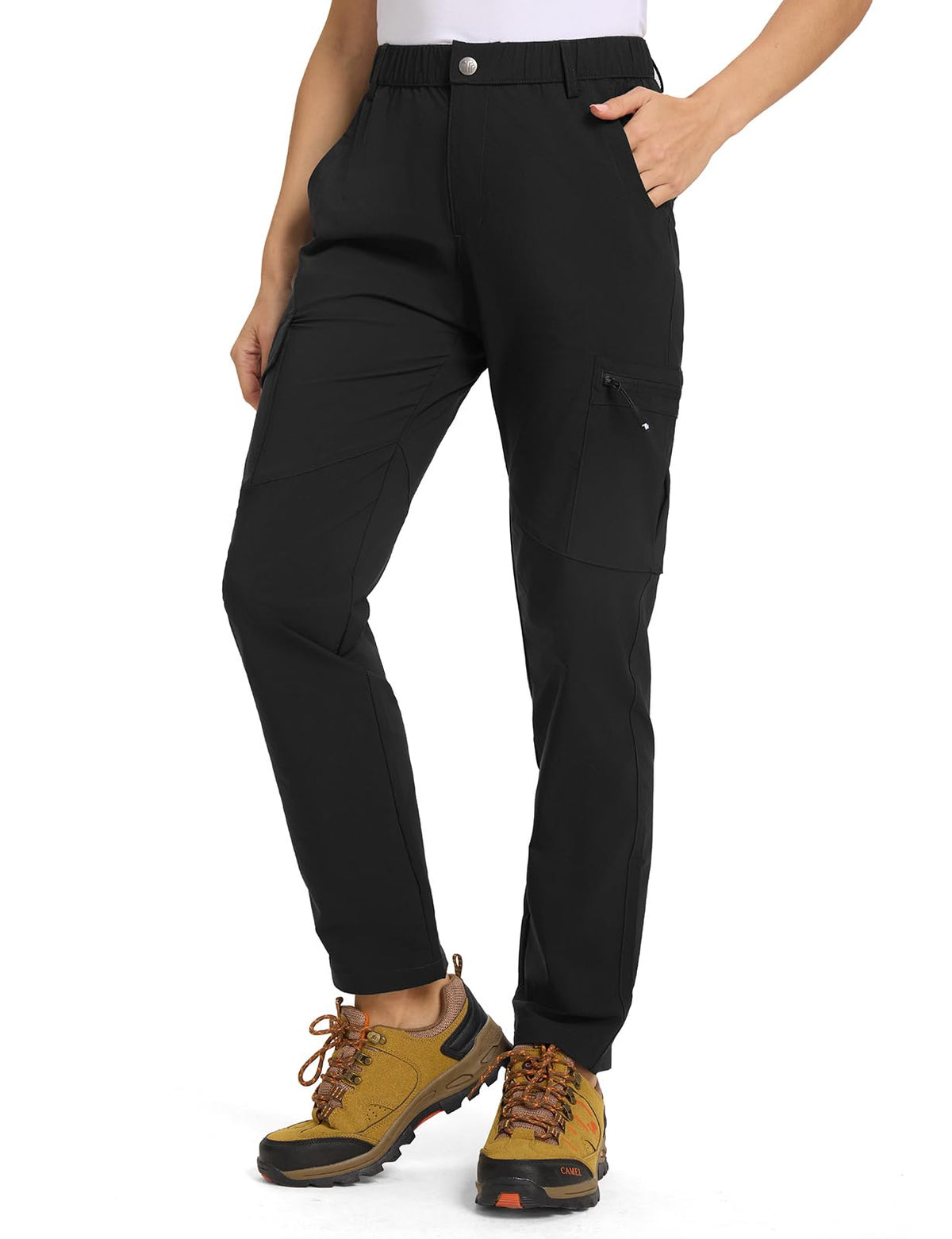 TBMPOY Women's Hiking Cargo Pants Lightweight Water Resistant Quick Dry Fishing Camping Travel Work Pant with 6 Pockets