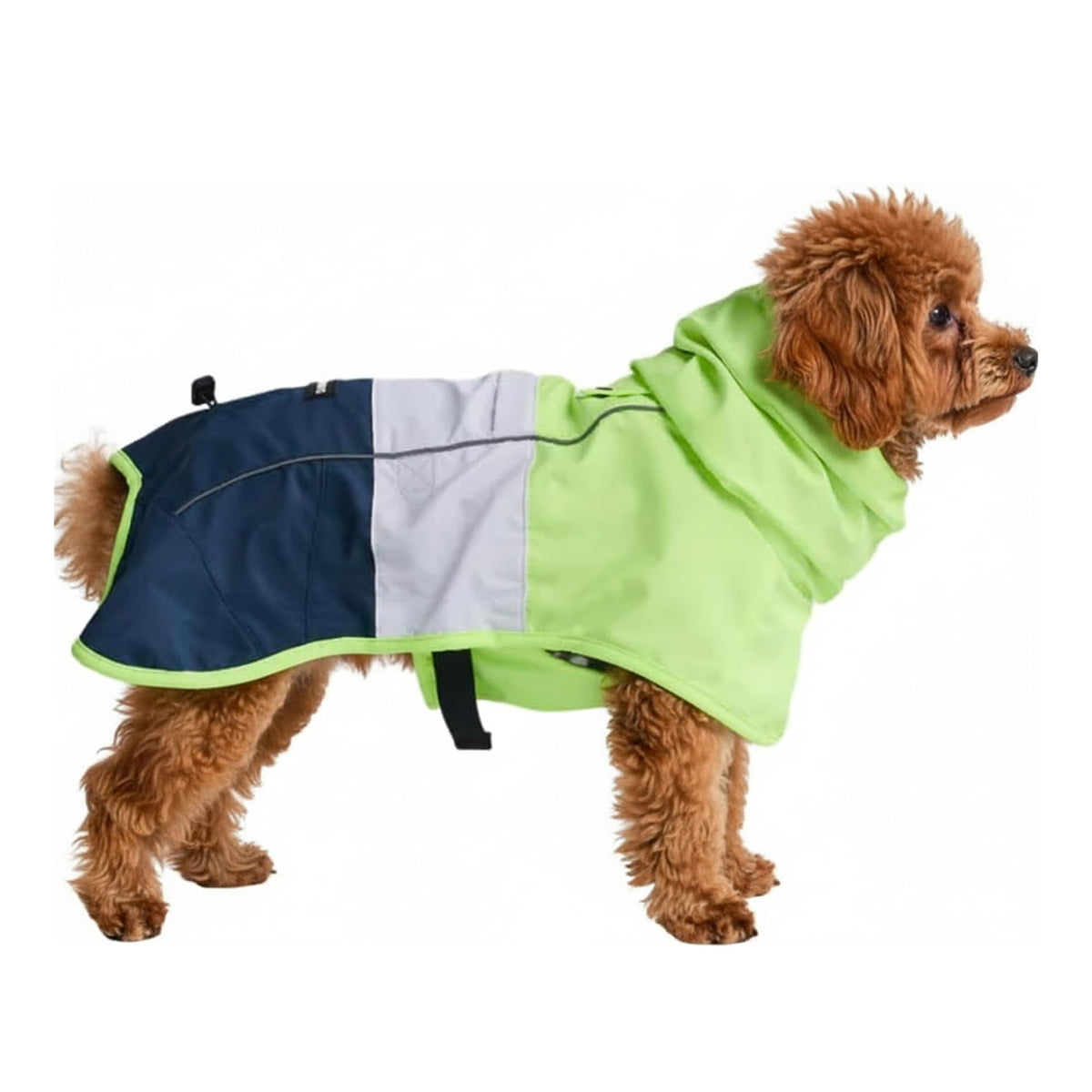 Spark Paws Dog Raincoat - Waterproof Rain Jacket w/Hood, Full Coverage | Waterproof Coat Covers Full Body incl. Belly - Reflective, Covered Harness Holes, Lightweight, Small, Medium & Large Dogs