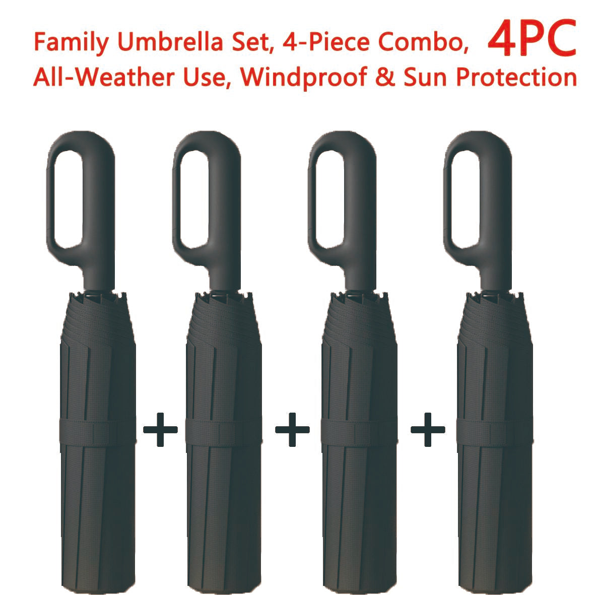 Automatic Folding Umbrella, 1 Count/60pcs Portable Rain Umbrella with Loop Buckle, Windproof & Waterproof Umbrella for Men & Women
