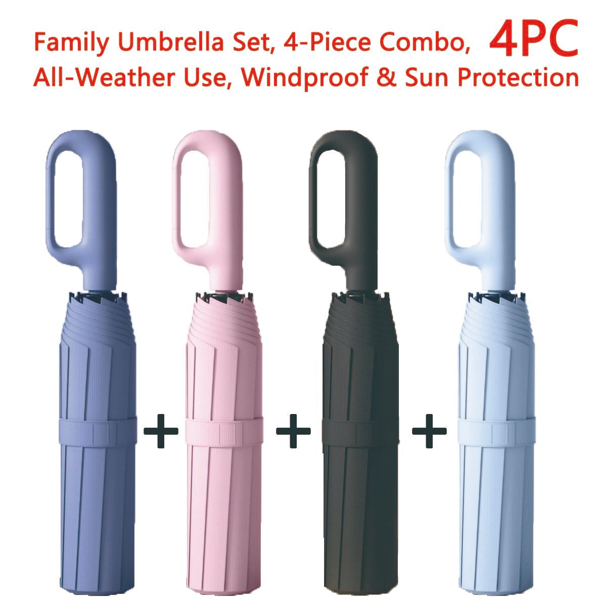 Automatic Folding Umbrella, 1 Count/60pcs Portable Rain Umbrella with Loop Buckle, Windproof & Waterproof Umbrella for Men & Women