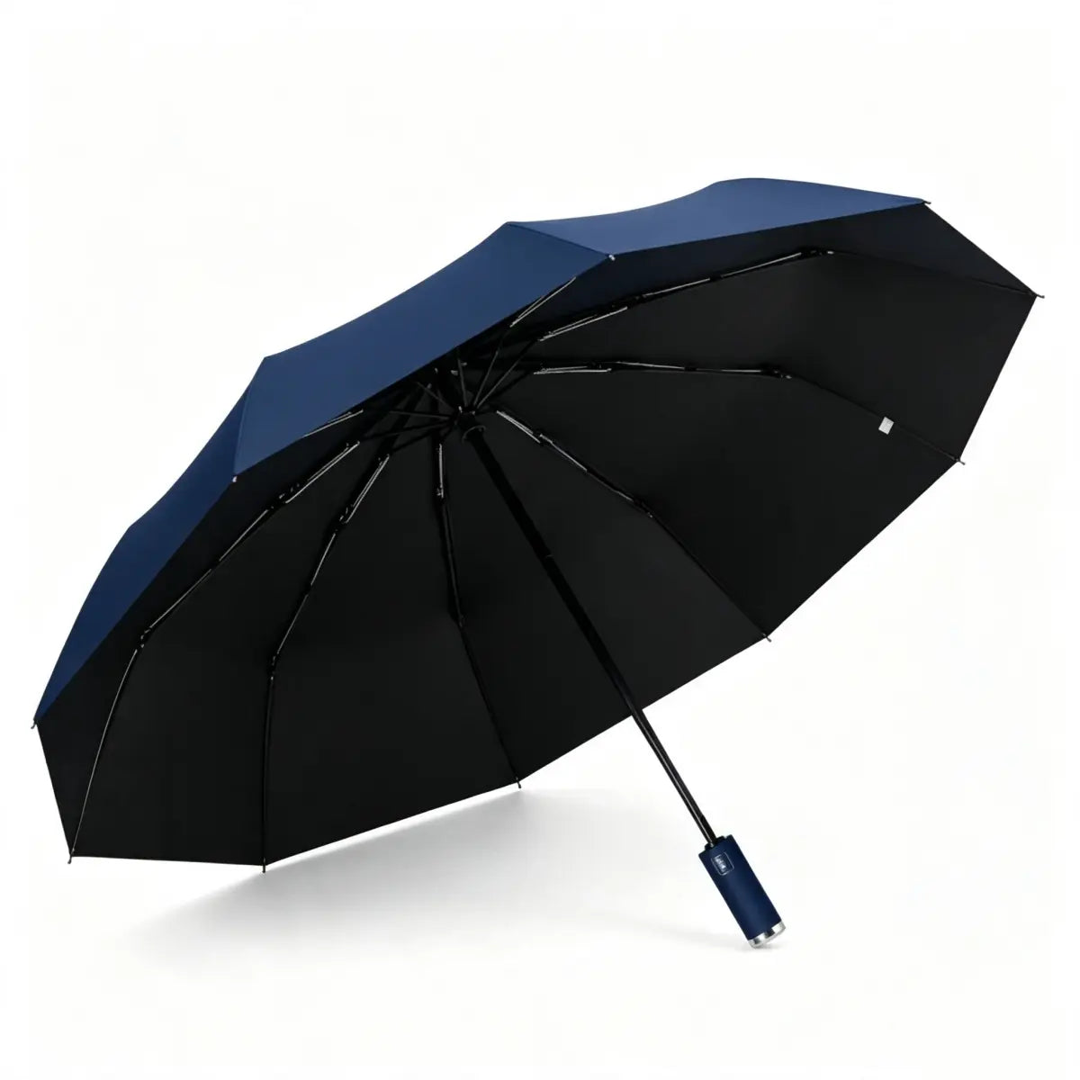 10 Ribs Fully Automatic Vinyl Umbrella, Trendy Business Foldable Parasol, UV Protection for Men & Women, Durable Design, 1pc