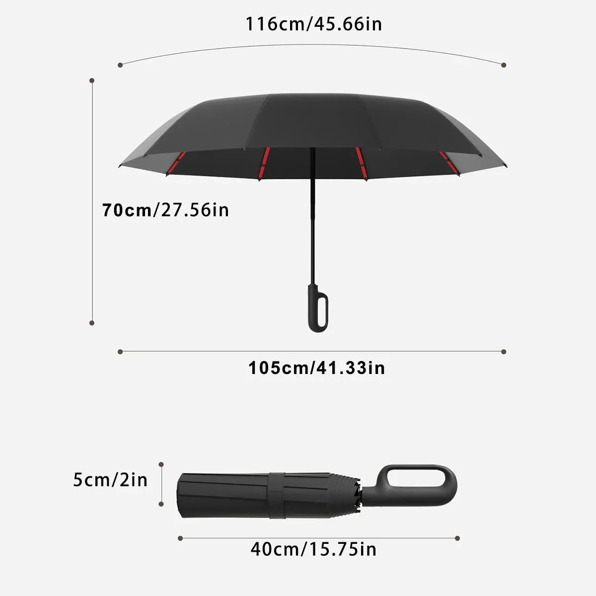 Automatic Folding Umbrella 1 Count 60pcs Portable Rain Umbrella with Loop Buckle Windproof Waterproof for Men Women
