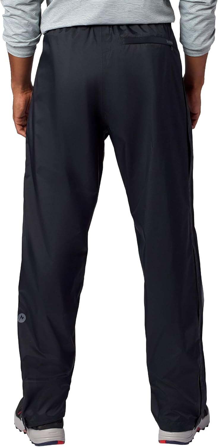 MARMOT Men's PreCip Evo Full Zip Rain Pant, Black, Large
