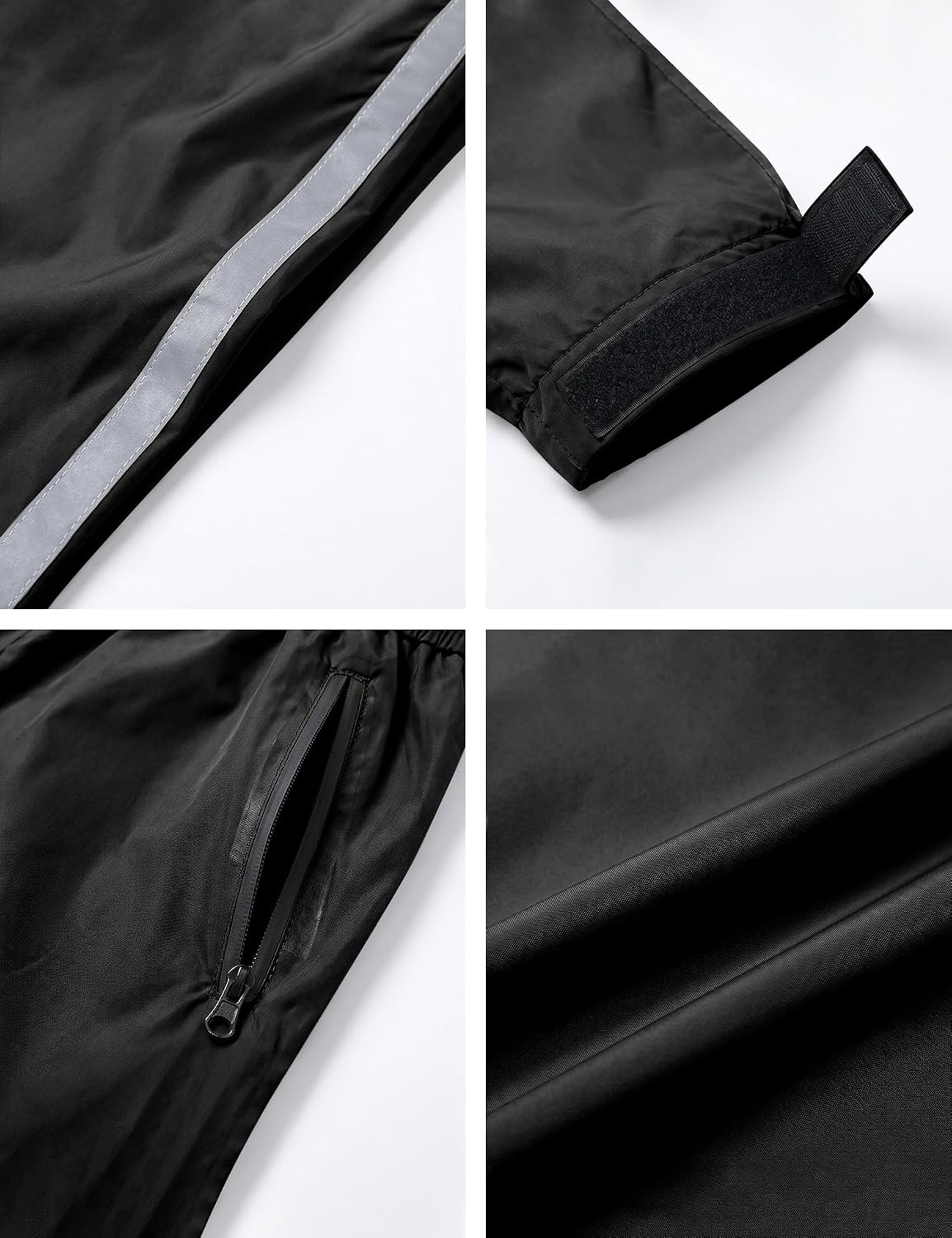 TCOT Rain Pants Lightweight Packable Hiking Pant Outdoor Waterproof Trouser | Hiking Pants, Reflective Side Stripe Rain Pants, Outdoor Waterproof Overpant, Fishing Overpants, Packable Windproof Trousers