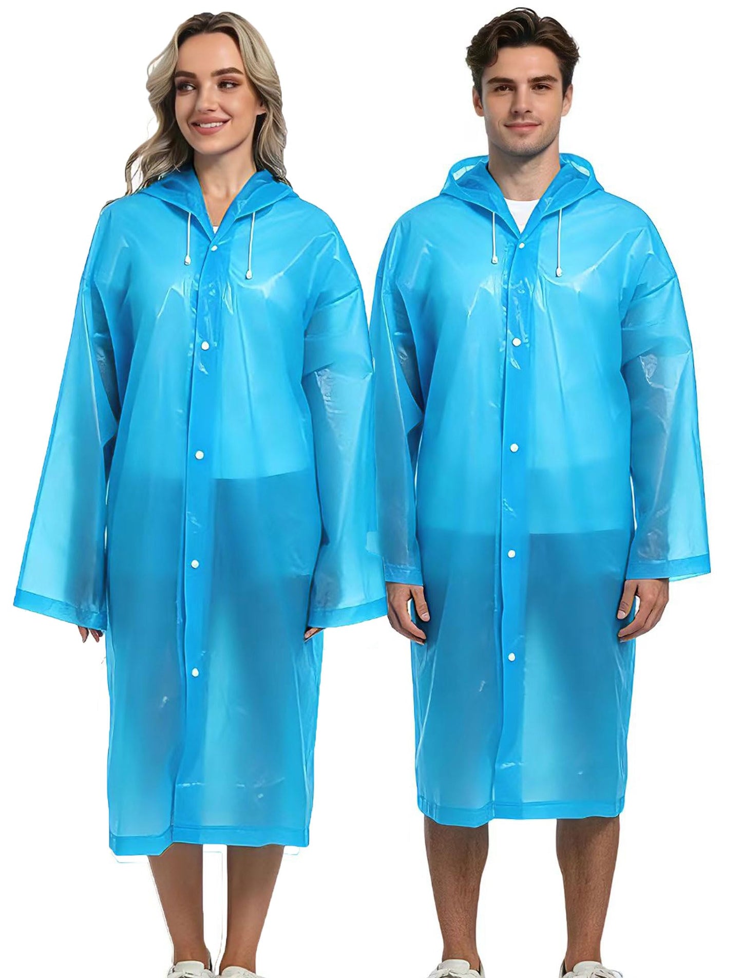 Rain Ponchos for Adults Reusable Raincoats Survival Heavy Duty Military Impermeable 2 Packs Rain Coat…
