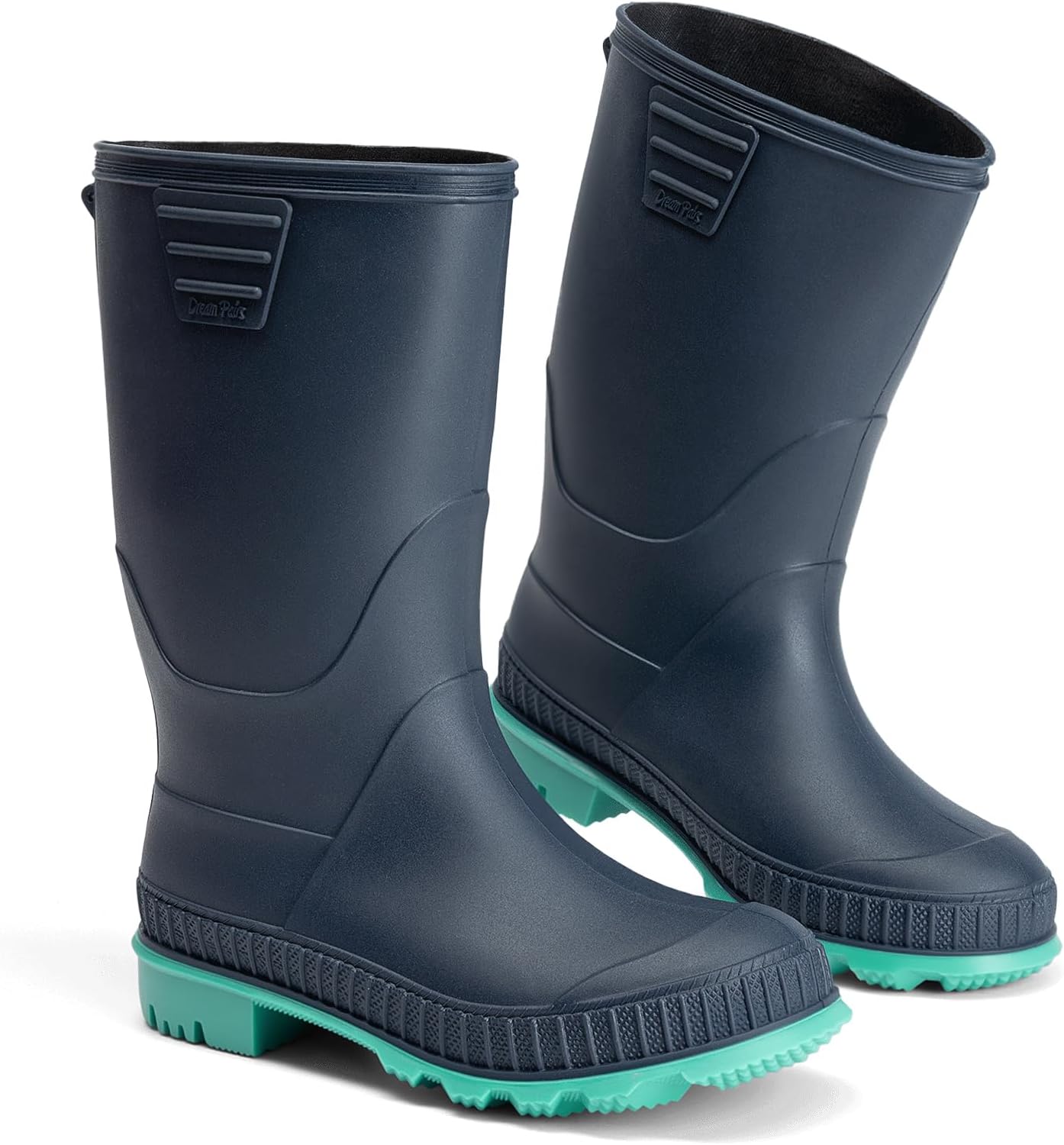DREAM PAIRS Kids Waterproof Outdoor Rain Boots | Lightweight,Non-Slip Outsole,Easy-On,Unisex Boys Girls,Outdoor Puddle Rainy Day Play