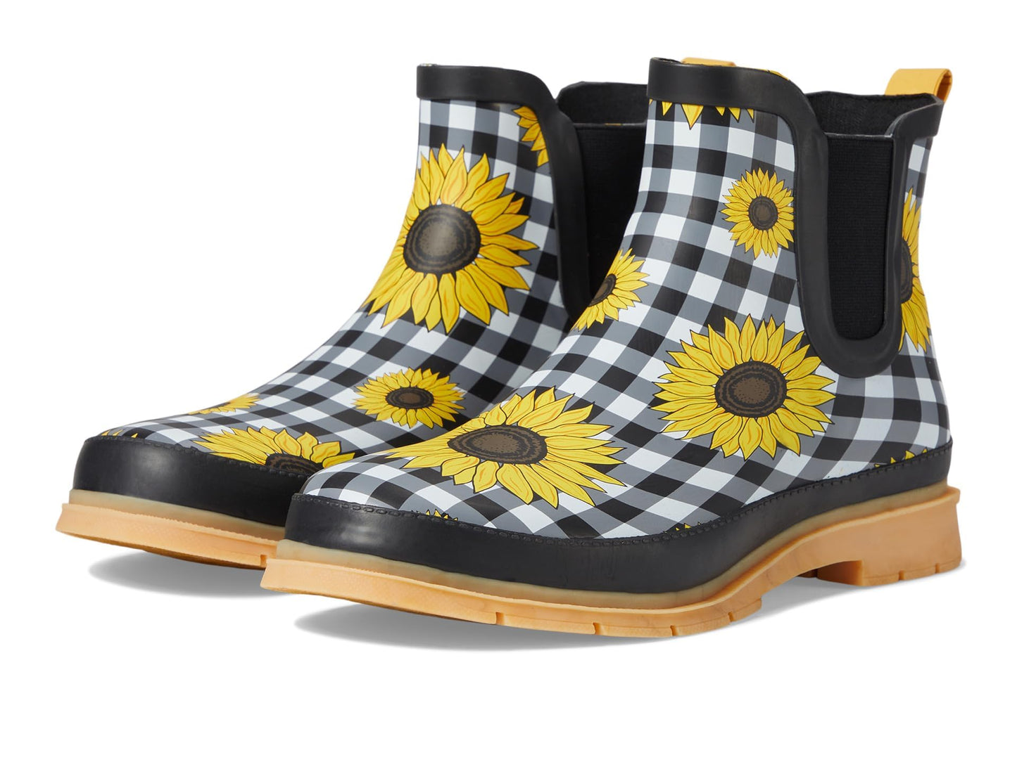 Western Chief Women's Waterproof Pull-On Chelsea Rain Boot with Fun Prints | Ladies slip-on ankle boots with rubber sole, cushioned EVA insole, built for wet days and styled for any occasion