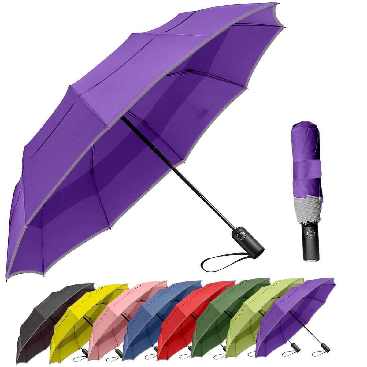 MRTLLOA Travel Essentials Mini/Compact Umbrella for Purse | Small Lightweight, UV Sun Protection, Tiny Umbrella for Men and Women