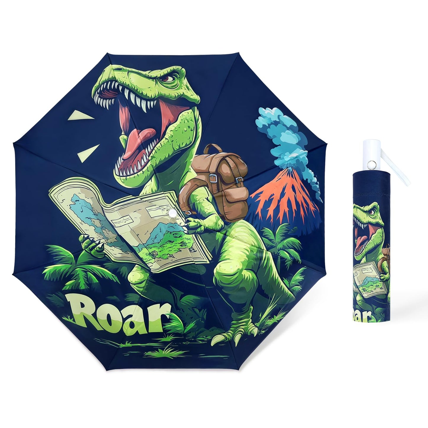 Kids Folding Umbrella Toddler Umbrella with UV Protection Portable Auto Open/Close Anti-rebound Safe Design Windproof, Compact, Lightweight Cute Umbrella for Girls & Boy