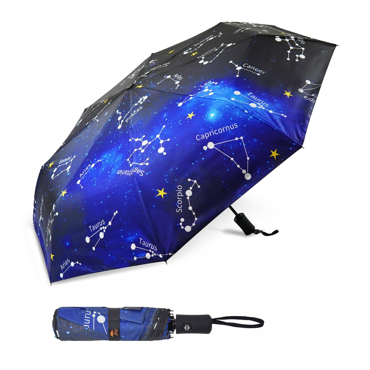 SY COMPACT Travel Umbrella - Windproof Automatic Compact Umbrellas for Rain | Small & Portable, UV Sun Protection, 11" Folded Travel Size, Fits in Backpack & Car, for Walking & Commutes, Factory Direct