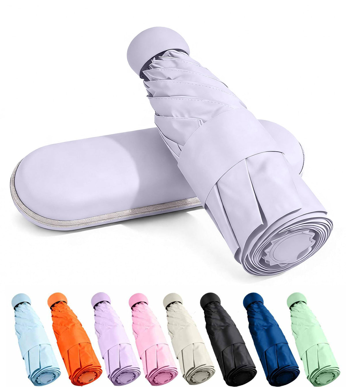 MRTLLOA Travel Essentials Mini/Compact Umbrella for Purse | Small Lightweight, UV Sun Protection, Tiny Umbrella for Men and Women
