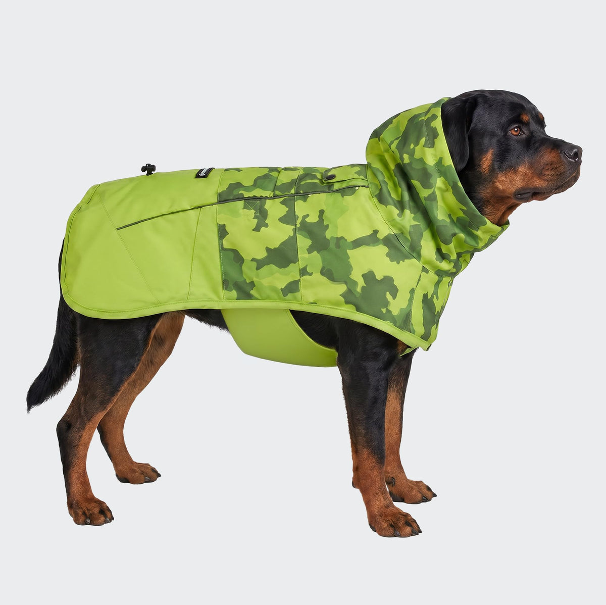Spark Paws Dog Raincoat - Waterproof Rain Jacket w/Hood, Full Coverage | Waterproof Coat Covers Full Body incl. Belly - Reflective, Covered Harness Holes, Lightweight, Small, Medium & Large Dogs