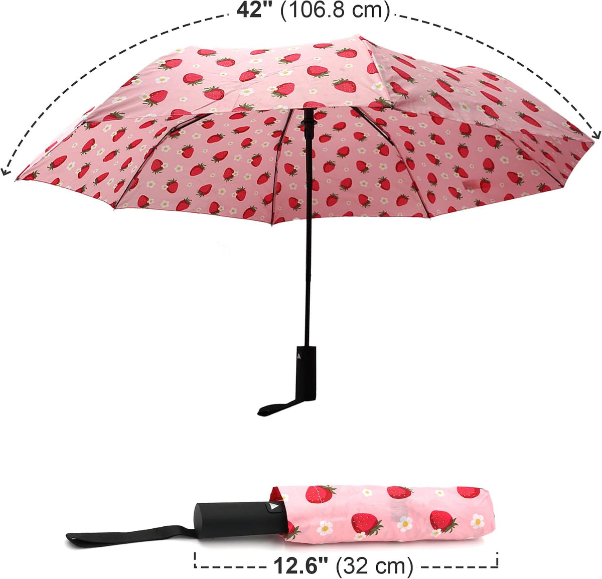 Compact Travel Umbrella with Auto Open – Windproof Folding Umbrella, Lightweight & Portable for Rain