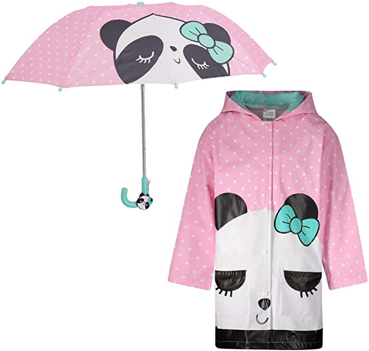addie & tate Kids Umbrella for Girls and Boys & Rain Coats Set -Toddler Umbrellas Kids Raincoat Boys Girls Jacket