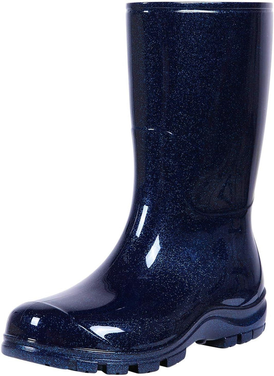 Asgard Women's Mid Calf Rain Boots Printed Waterproof Rubber Boots Short Garden Shoes