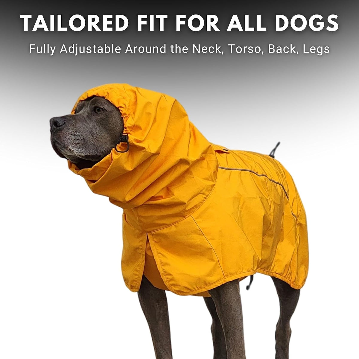 Spark Paws Dog Raincoat - Waterproof Rain Jacket w/Hood, Full Coverage | Waterproof Coat Covers Full Body incl. Belly - Reflective, Covered Harness Holes, Lightweight, Small, Medium & Large Dogs
