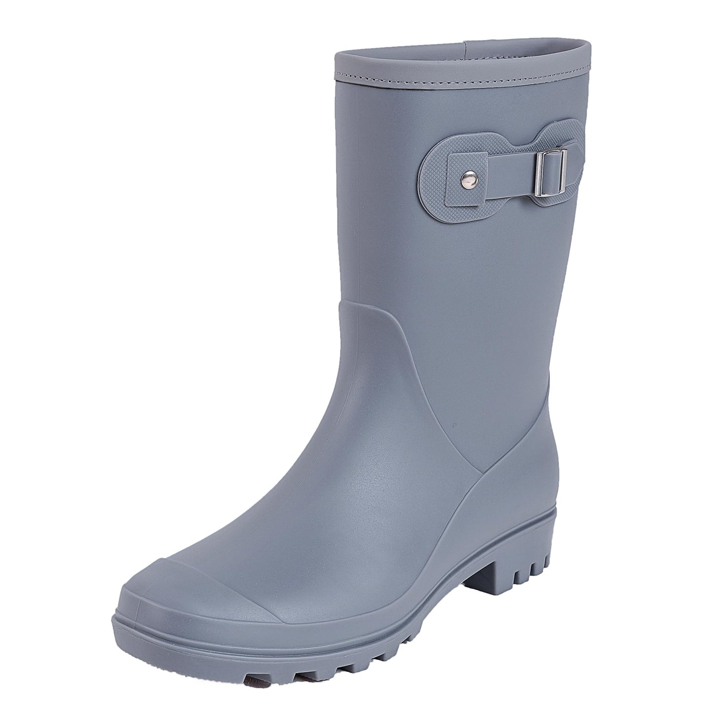 Women's Mid Calf Rain Boots Waterproof Fashion Garden Shoes Anti-slipping Rainboots For Women Comfortable Insole Light Rain Shoes
