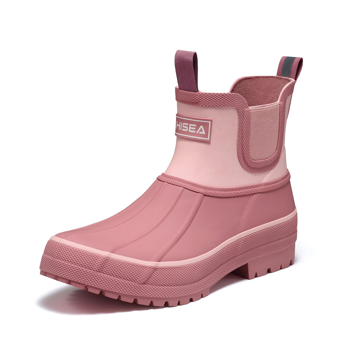 HISEA Women's Duck Chelsea Rain Boots Waterproof Ankle Garden Shoes | Short Rubber Mud Booties, Non-Slip Sole, Warm and Comfortable for Barn, Yard Work, Farm, Dog Walking