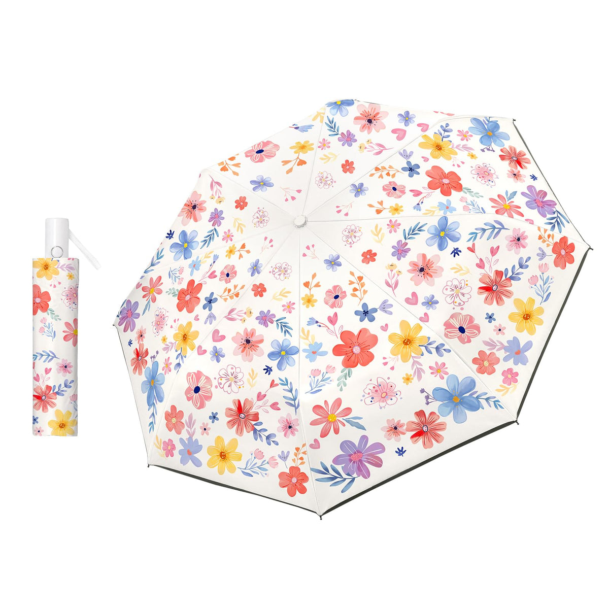 Kids Folding Umbrella Toddler Umbrella with UV Protection Portable Auto Open/Close Anti-rebound Safe Design Windproof, Compact, Lightweight Cute Umbrella for Girls & Boy
