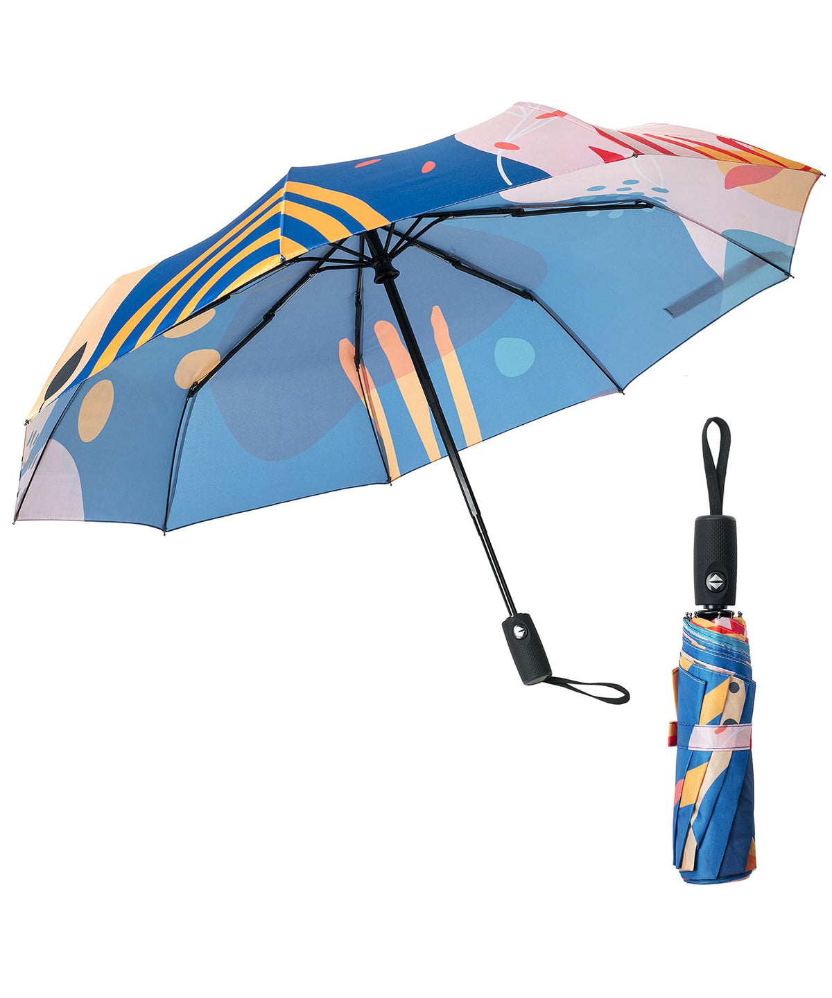Mr. Pen- Windproof Travel Umbrella, Small Water-Resistant Automatic Folding Umbrella for Rain and Sun, Light, Compact and Portable for Women & Men, Fits Car & Backpack