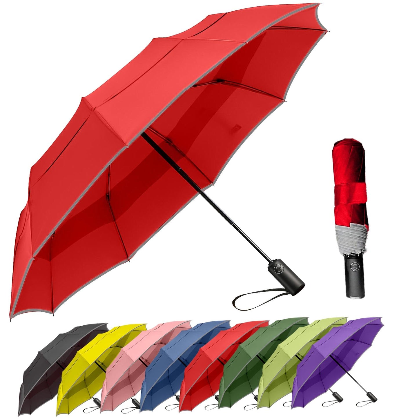 MRTLLOA Travel Essentials Mini/Compact Umbrella for Purse | Small Lightweight, UV Sun Protection, Tiny Umbrella for Men and Women