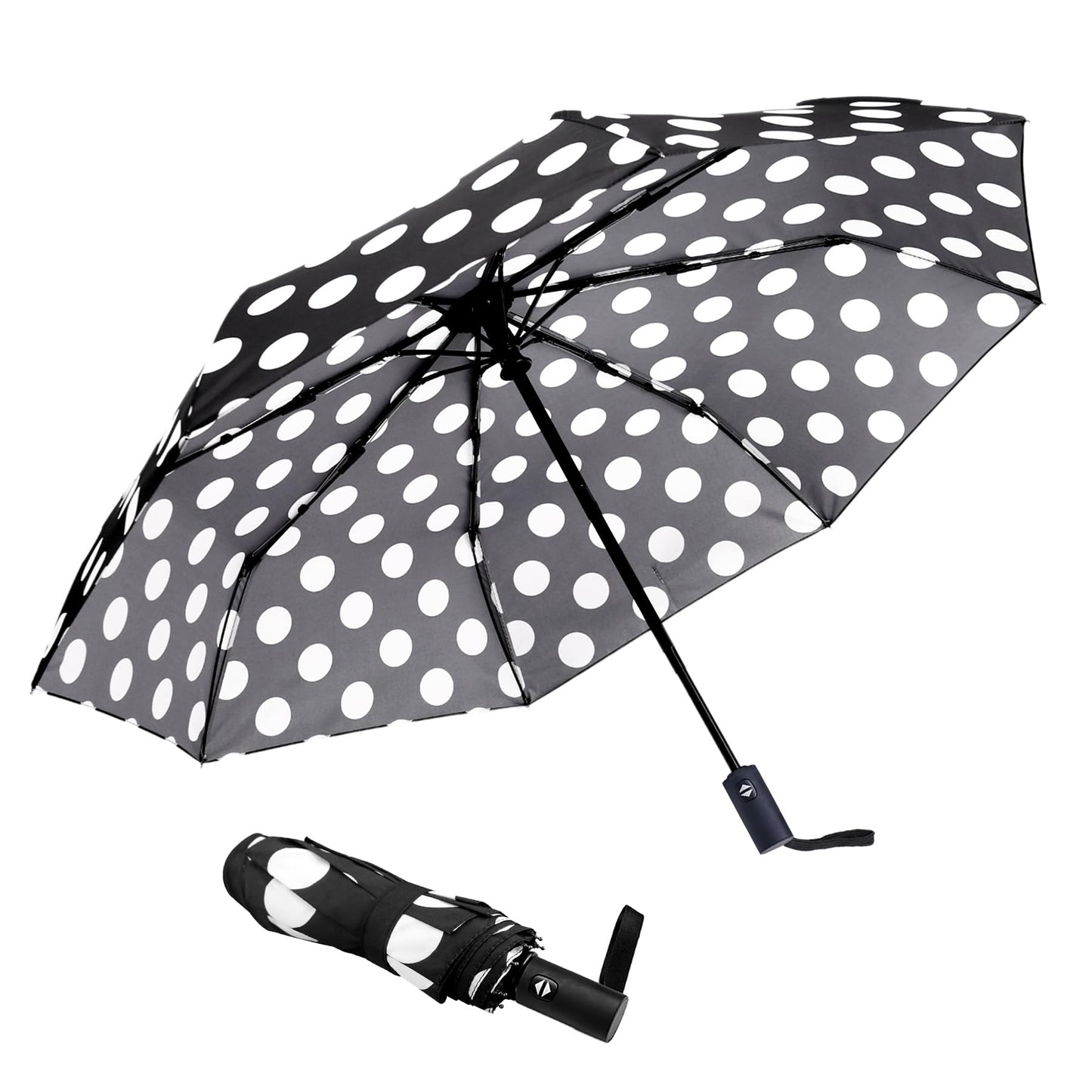 NPCQUN Travel Essentials Umbrella Windproof Compact Collapsible Light, Automatic, Strong and Portable, Wind Resistant Folding Small Umbrella for Rain
