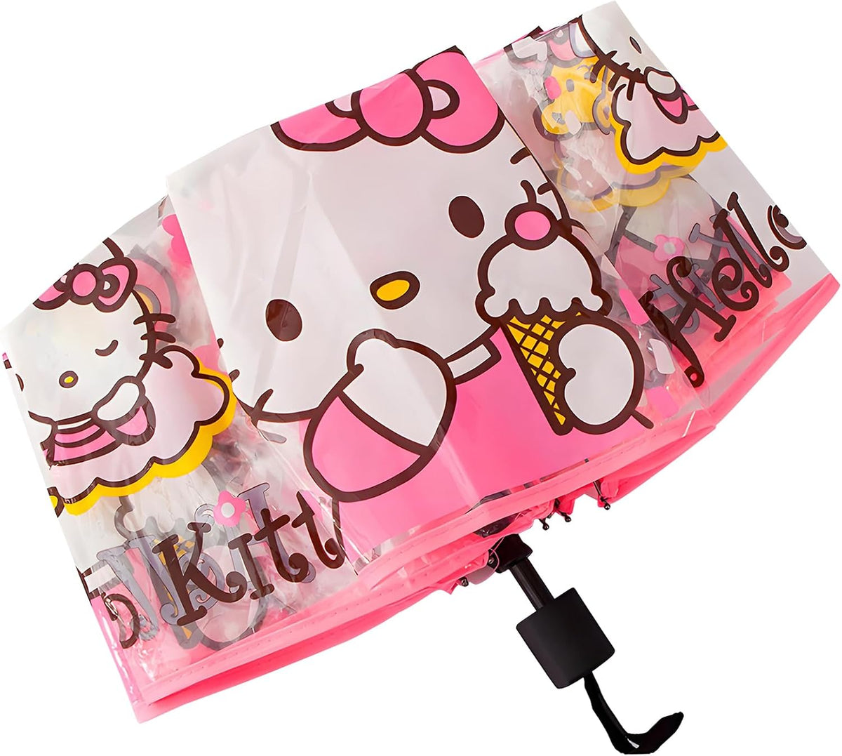 NBHUZEHUA Cute Clear Umbrella for Women Kids Girls Outdoor Travel Umbrella Compact for Rain Small Portable Folding Umbrellas