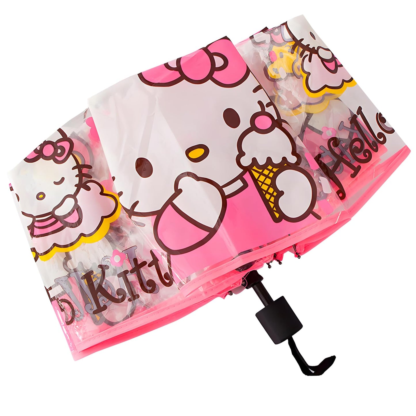 NBHUZEHUA Cute Clear Umbrella for Women Kids Girls Outdoor Travel Umbrella Compact for Rain Small Portable Folding Umbrellas